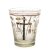 Becher. Farbloses Glas, Emailmalerei mit Arma Christi. H. 7,5 cm.