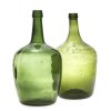 Zwei Flaschen. Glas, dunkelgrün. H. je ca. 37 cm, 5 l.
