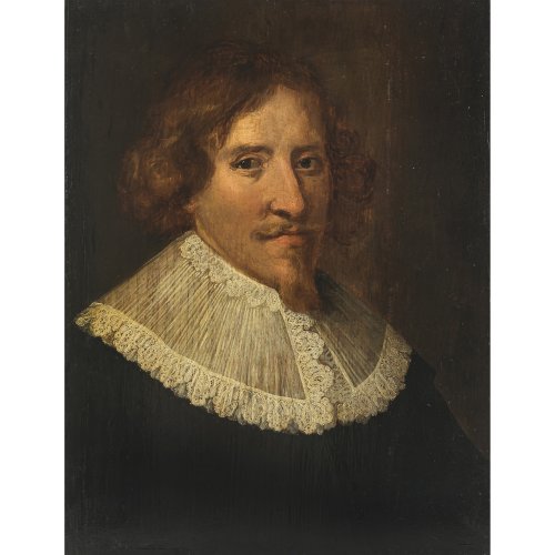 Wohl Niederlande, 18./19. Jh. Darstellung eines Ratsherren aus dem 17. Jahrhundert. Öl/Tafelholz. 52 x 40 cm. Rest., minim. Gebrauchsspuren.