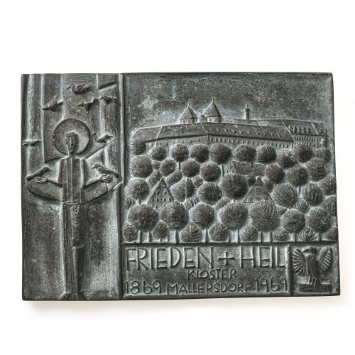 Reidel, Karl. Große Bronzeplakette. 