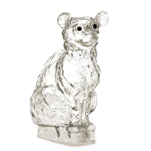 Frauenau, 20. Jh. Glasmanufaktur Poschinger. Stilisierte Katze, Kristallglas, Farbglas und Krösel. H. 24 cm. Minim. Abrieb.