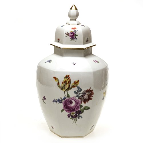 Meissen, 20. Jh.  Porzellan, Sechskantvase 