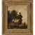 Niederlande, 18. Jh. Schäfer mit Schäferin vor ihrer Hütte. Öl/Holz. 35 x 28 cm. Unles. monogr.