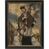 Italien, 18. Jh. Hl. Johannes von Nepomuk. Öl/Lw./Pressspanplatte. 55 x 41 cm. Besch., rest.