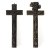 Zwei Reliquienkreuze. Oberammergau. Holz, mit Inhalt. Eines min. besch. L. 24,5-25,5 cm.