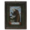 Hinterglasbild. Seehausen. Hl. Franziskus. Min. Farbablösungen. 24 x 17,5 cm.