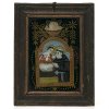 Hinterglasbild. Hl. Antonius mit dem Jesuskind. Sandl/Buchers. Alterungsspuren, min. rest. 18 x 12,5 cm.