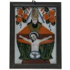Hinterglasbild. Hl. Dreifaltigkeit. Sandl/Buchers. Rest., Rahmen und Rückwand erg. 39 x 28,5 cm.