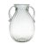 Henkelvase. Farbloses Glas. Murano. H. 50 cm.