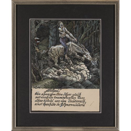 Fruth, Josef. Stilzel. Aquarell.