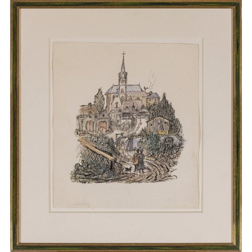 Kubin, Alfred. Schönberg. Sign.