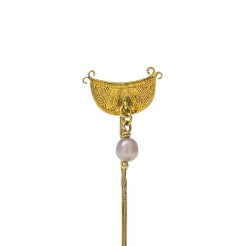 Anstecknadel. Hugo Högner. Mit Süßwasserperle.