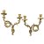 Zwei Wandappliken.  Bronze, vergoldet, zweiflammig.