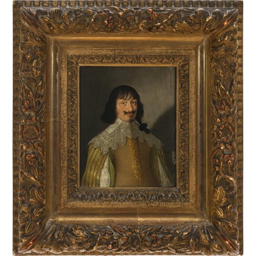 Niederlande. Brustporträt eines vornehmen Herrn. Öl/Kupfer. 11 x 9 cm. Unsign.