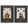 Zwei Spiegelglasbilder. Buchers. Gnadenbild von Sonntagberg und  hl. Maria. Tempera/Spiegelglas. Leich besch. Je ca. 18 x 12 cm.
