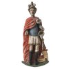 Hl. Florian. Holz, Farbfassung. Als Wandfigur gearbeitet. Besch., eine Hand rest. H. 70 cm.