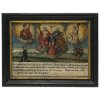Bayern, dat. 1839. Gnadenbild der Muttergottes von Weihenlinden mit Trinität. Seitl. jew. Darstellungen der Hll. Florian und Sebastian. Tempera/Holz. 29 x 40,5 cm.
