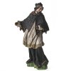 Böhmen, 18./19. Jh. Heiliger Nepomuk, Holz geschnitzt. Rücks. summarisch gearbeitet. Übergangene Farbfassung. H. 52,5 cm. Besch., Unterarme fehlen.