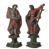 Zwei Apostel. Bayern. Holz, Farbfassung. Besch., Teile fehlen. H. je 21 cm.