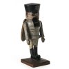Nussknacker. Erzgebirge. Holz, farbig bemalt. In Form eines Bergmanns. Alterungsspuren, min. rest. H. 27 cm.