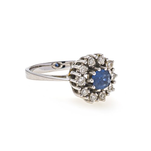 Entourage-Ring mit Saphirbesatz, Gold.