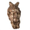 Kopf eines Faun. Ton modelliert. H. 36 cm.