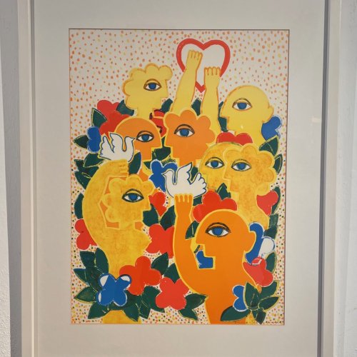 Schneider, Herbert. Ohne Titel. Farblithografie. 56 x 41 cm. Sign.