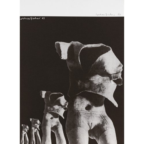 Fischer, Lothar. Ohne Titel. Siebdruck. 58,5 x 41 cm. Sign., dat. 69.
