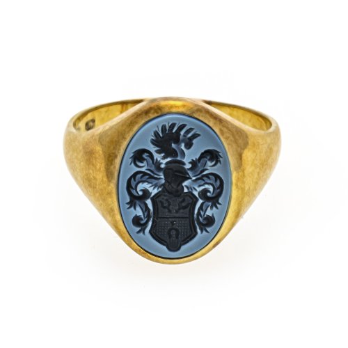 Siegelring. Mit Wappen. Gold.