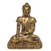 Buddha. Thailand. Holz, Schwarzlack, vergoldet. Best., Risse. H. 56 cm.
