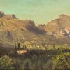 Millner, Carl. Südliche Landschaft. Öl/Lw. 25 x 41 cm. Unsign.