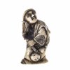 Netsuke, Wanderer mit Fächer.