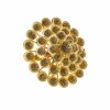 Brosche, Blütenrosette. 18K GG. ø3,7 cm.