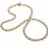 Perlenkette mit Goldgliedern. L. 20 cm.