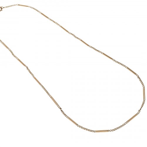 Kette, 14 K RG. Stäbchenglieder.