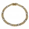Armband. Kleine Panzerglieder. Gold, Brilliantsplitter.