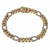 Armband. Panzerglieder mit Brilliantsplitter. L. 18,5 cm.