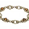 Armband. Citrinbesatz. L. 19,5 cm.