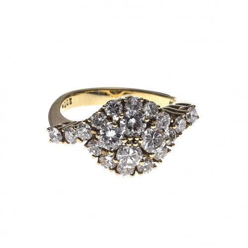 Ring. Brilliantbesatz, GG.