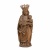 Madonna mit Jesuskind.  Salzburg, Ende 15. Jh. Lindenholz. H. 78 cm.