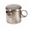 Deckelkännchen. Silber, gehämmert. Zylindrisch. Ca. 179 g. H. 7 cm.