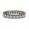 Riviere Ring. WG. Umlaufend mit 21 Brillanten gefasst. Ca. 5 g. Weite 58.