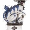 Fo-Hund. China, 19. Jh. Keramik, glasiert, farbig gefasst. H. 62 cm. Berieben, Gebrauchsspuren.