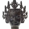 Buddhakopf. Thailand, 19. Jh. Bronze. H. 24 cm.