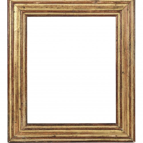 Rahmen. Jugendstil. Holz, flaches Profil, vergoldet. 33,5 x 40,5 cm.
