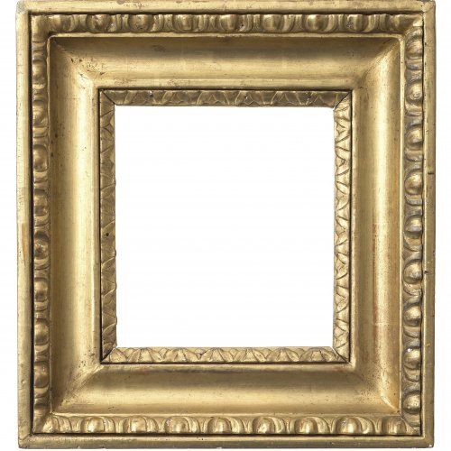 Rahmen. Deutschland oder Österreich, um 1840-1850. Nadelholz, vergoldet. 13,5 x 15 cm.