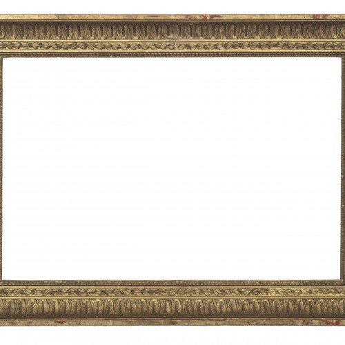 Rahmen. Frankreich, um 1830, klassizistisch. Nadelholz, Ornamentauflage, vergoldet. 39,5 x 60 cm.