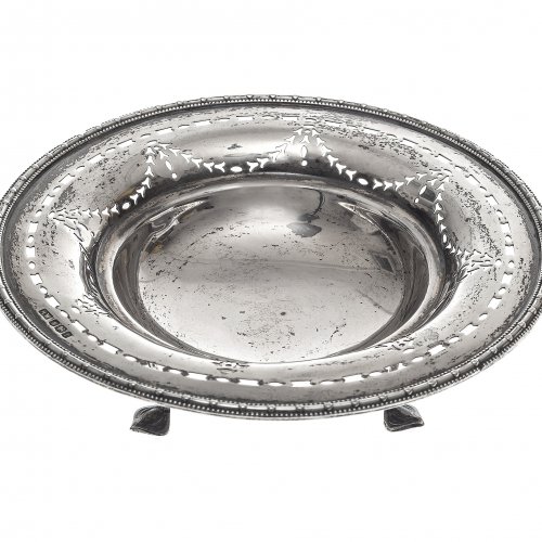 Kleine Schale auf drei Füßchen. Englisch, Sterlingsilber.
