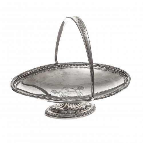 Henkelschale. Sterlingsilber. Oval. Sheffield.