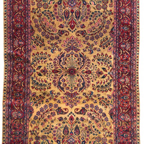 Teppich. Isfahan, um 1900. Wolle/Seide. 202 x 125 cm.